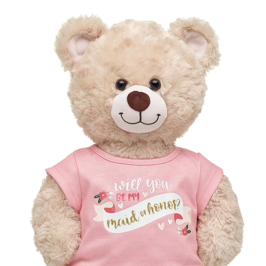 "Will You Be My Maid of Honor?" T-Shirt for Stuffed Animals | Build-A-Bear® - US 0903