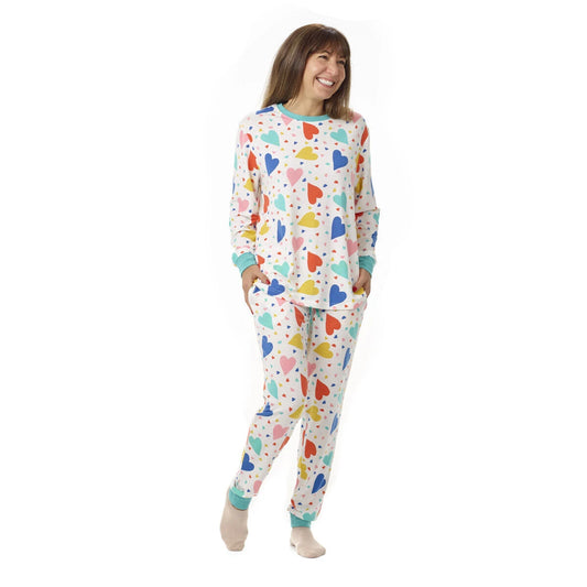 Build-A-Bear Pajama Shop™ Colorful Hearts PJ Top - Adult - US 5278