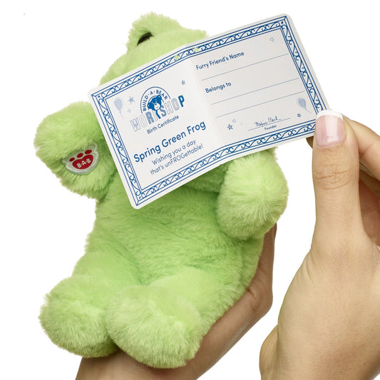 Build-A-Bear Mini Beans Spring Green Frog Stuffed Animal - US 7925
