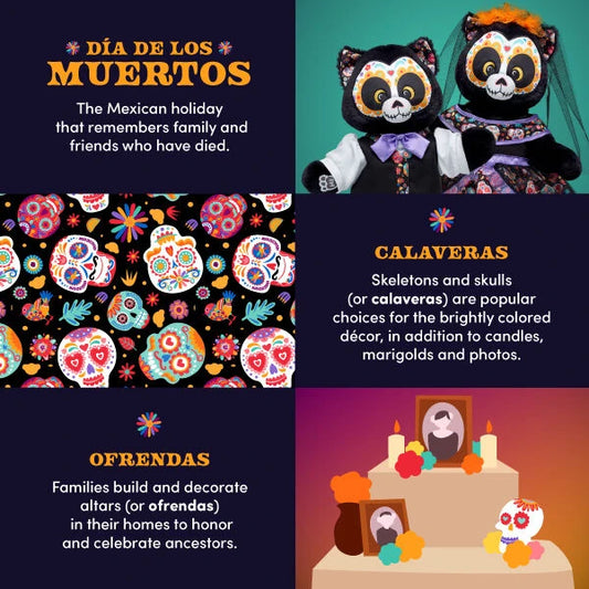 Día de los Muertos Cat Stuffed Animal | Build-A-Bear® - US 9377