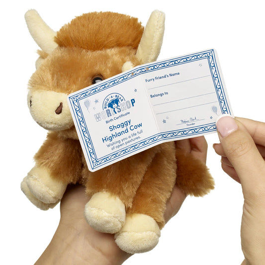Mini Beans Shaggy Highland Cow Stuffed Animal | Build-A-Bear - US 8255