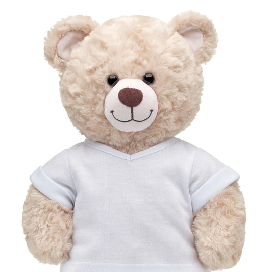 Online Exclusive White V-Neck T-Shirt | Build-A-Bear - US 0870