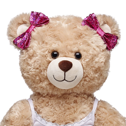 Fuchsia Sequin Bows 2 pc. for Stuffed Animals | Build-A-Bear® - US 8896