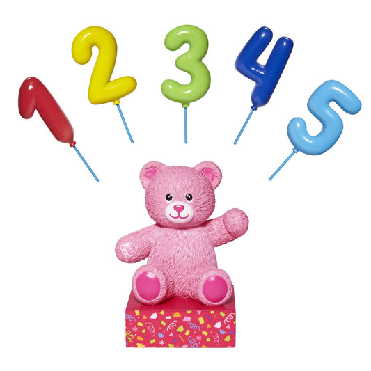 Build-A-Bear® Pink Bear Base with CeleBEARate Balloon Inserts (1-5) - US 8148