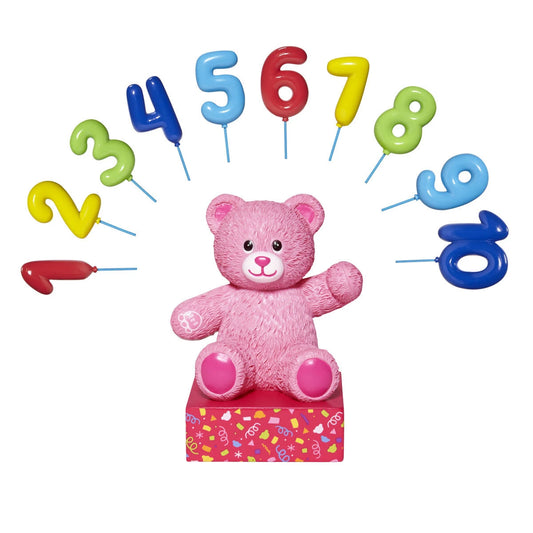 Build-A-Bear® Pink Bear Base with CeleBEARate Balloon Inserts (1-10) - US 9278