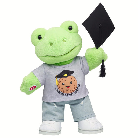 Spring Green Frog Stuffed Animal "One Smart Cookie" Graduation Gift Set | Build-A-Bear - US 3240