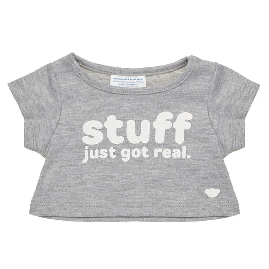 "Stuff Just Got Real" T-Shirt for Plush Toys | Build-A-Bear® - US 5067
