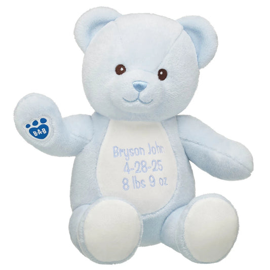 Embroidered Baby Blue Teddy Bear | Build-A-Bear® - US 5856