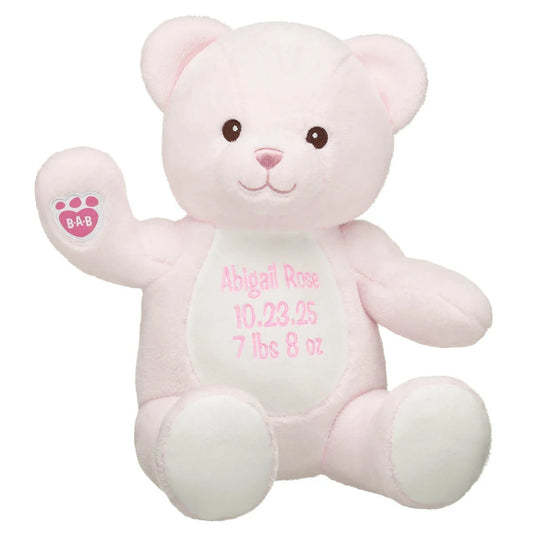 Embroidered Baby Pink Teddy Bear | Build-A-Bear® - US 2332
