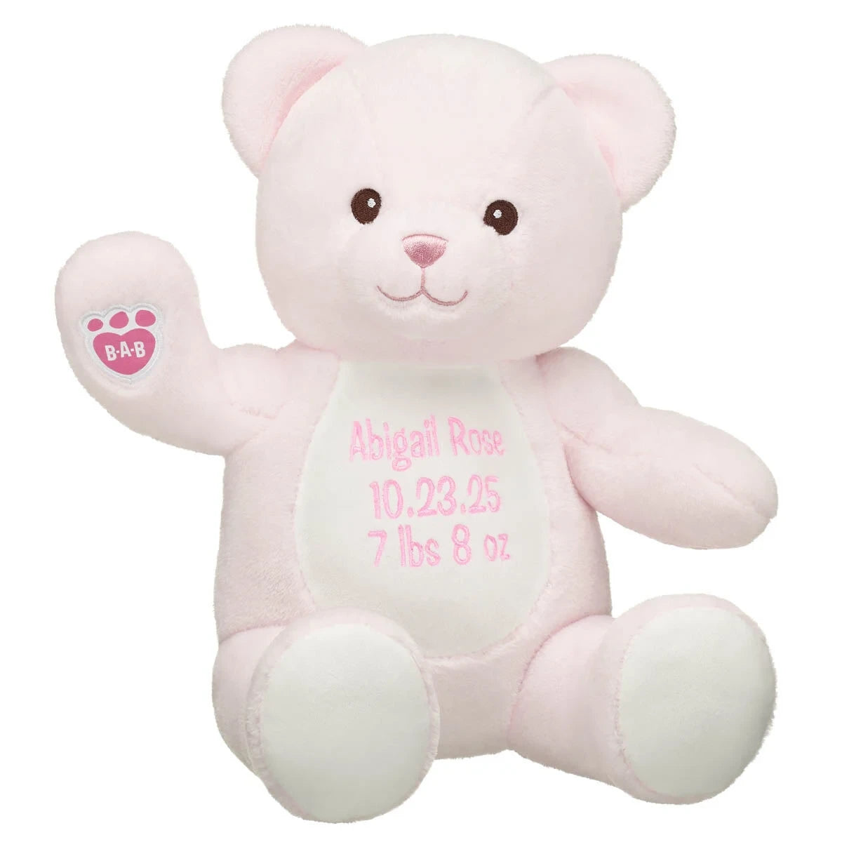 Embroidered Baby Pink Teddy Bear | Build-A-Bear® - US 0822