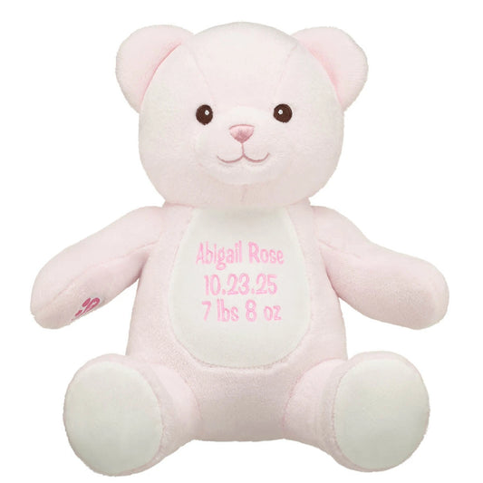 Embroidered Baby Pink Teddy Bear | Build-A-Bear® - US 0822