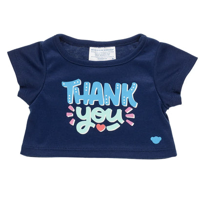"Thank You" Plush Toy T-Shirt - Navy Blue - US 2810