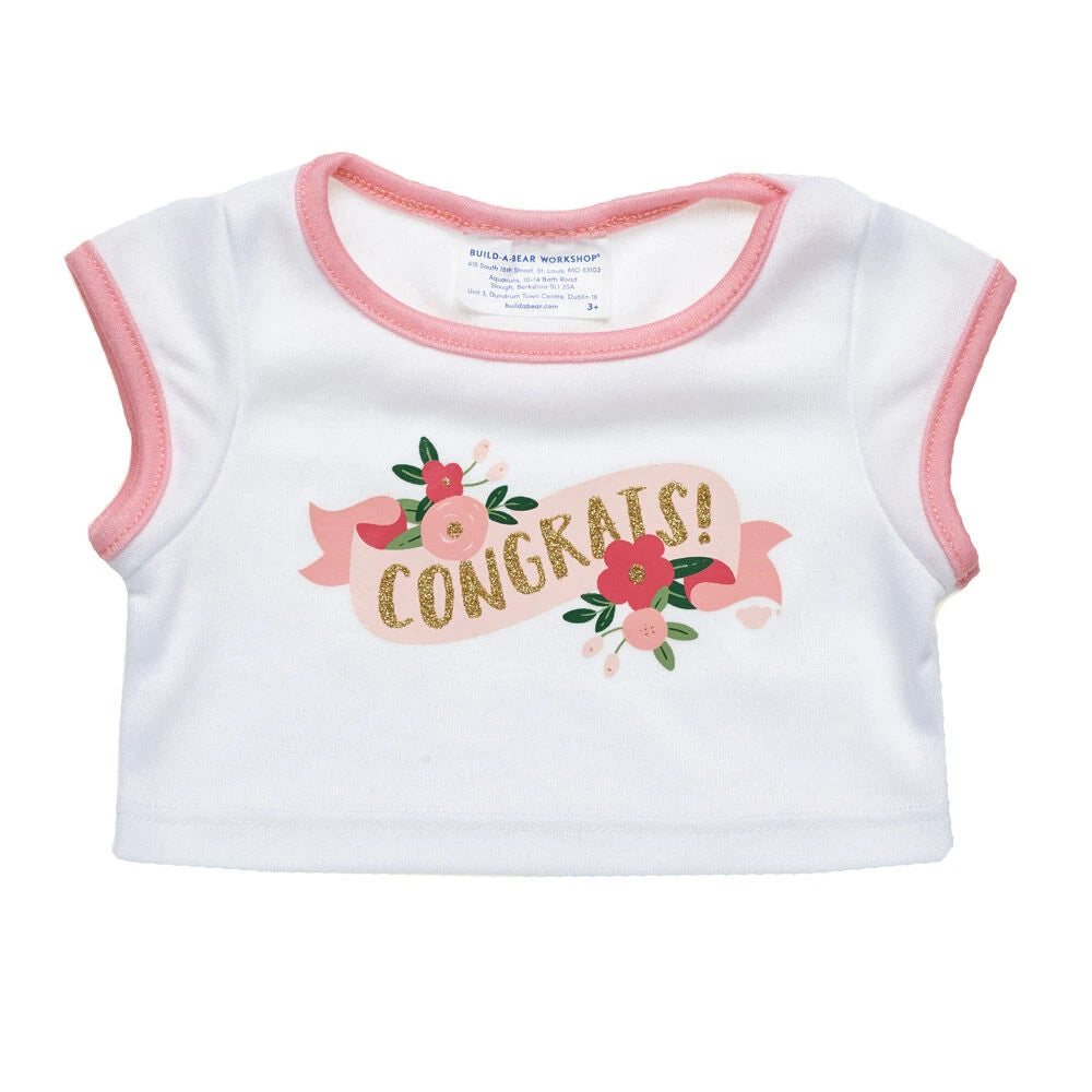 Floral Congrats T-Shirt for Stuffed Animals | Build-A-Bear® - US 2802