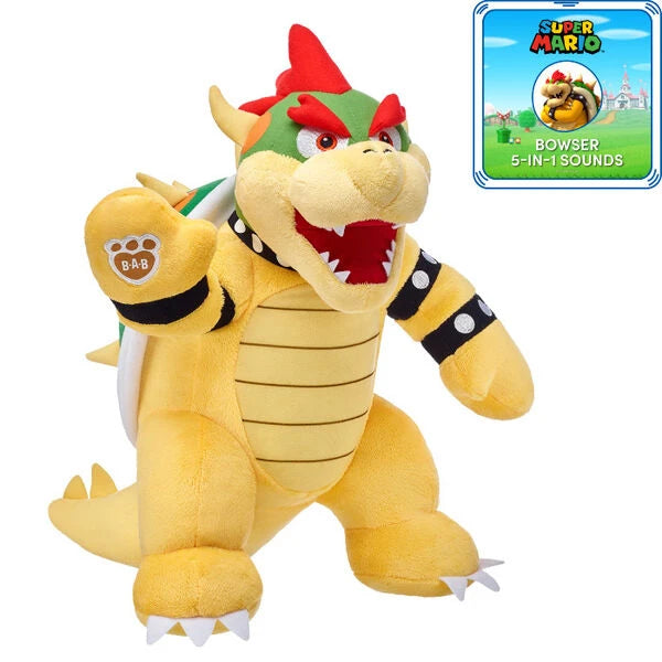 Super Mario Bowser Plush w/ 5-in-1 Sound | Build-A-Bear - US 3646