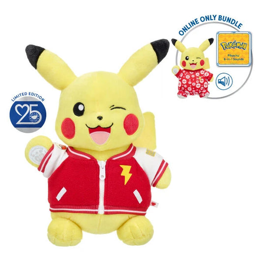 Build-A-Bear 25th Celebration Pokémon Pikachu Plush Bundle - US 0090