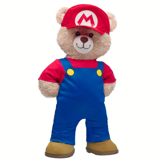 Super Mario Happy Hugs Teddy Bear Mario Gift Set | Build-A-Bear - US 8993