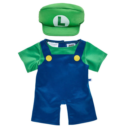 Super Mario Happy Hugs Teddy Bear Luigi Gift Set | Build-A-Bear - US 1186