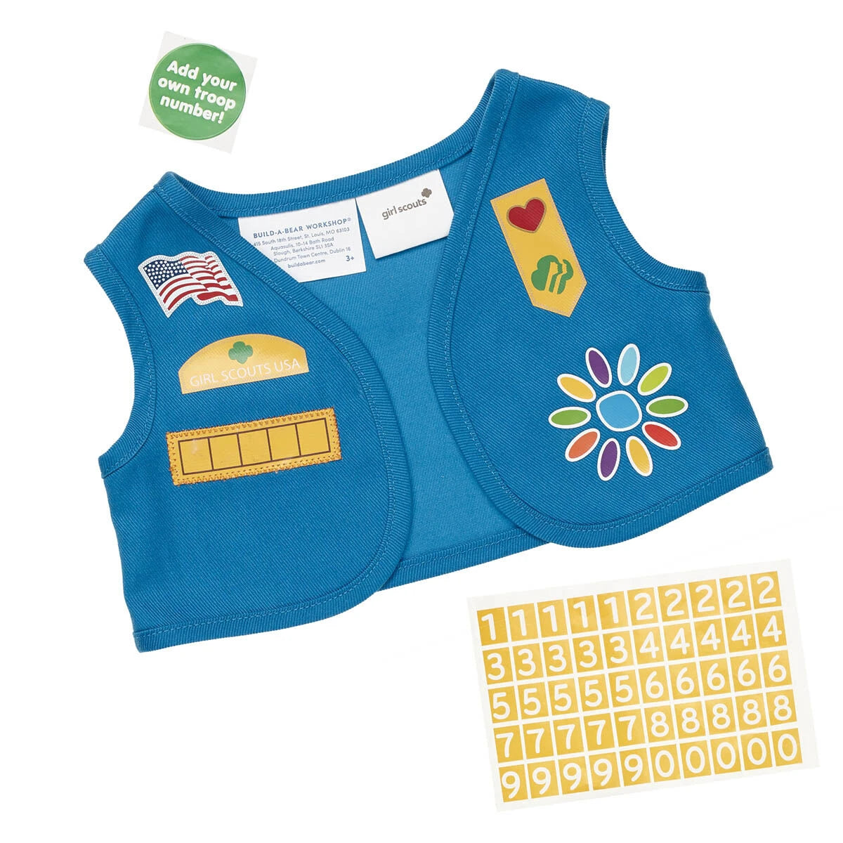 Girl Scout Cookie Teddy Bear Daisy Gift Set w/ Bows | BAB - US 5432