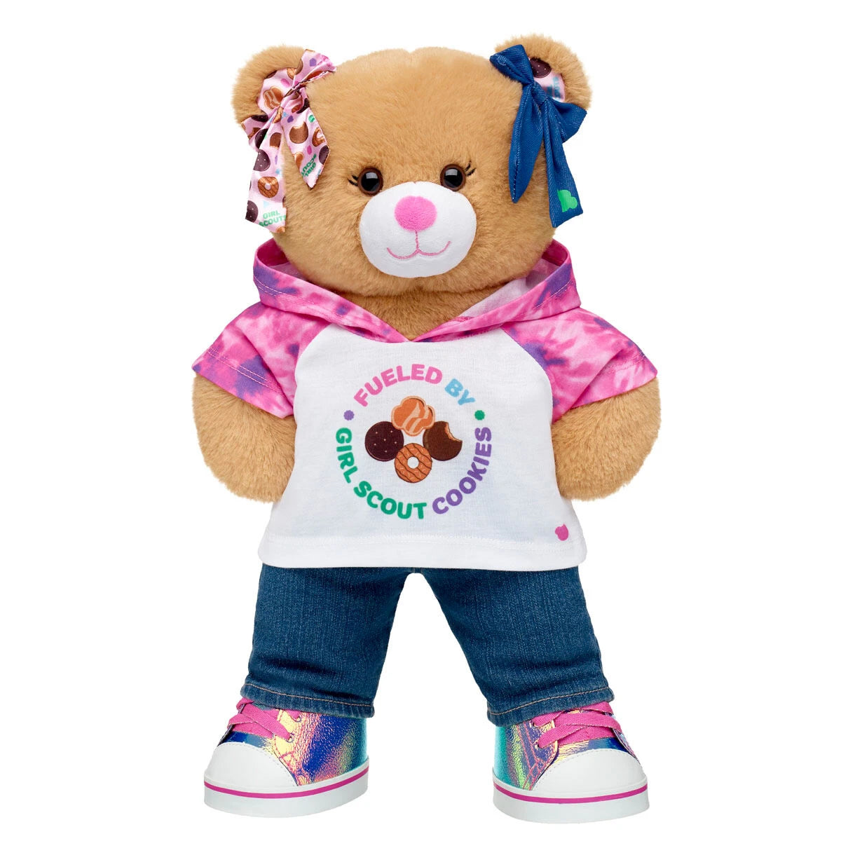 Girl Scout Cookie Teddy Bear Hoodie Gift Set w/ Bows | BAB - US 6210