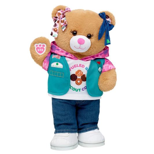 Girl Scout Cookie Teddy Bear Junior Gift Set w/ Bows | BAB - US 4921