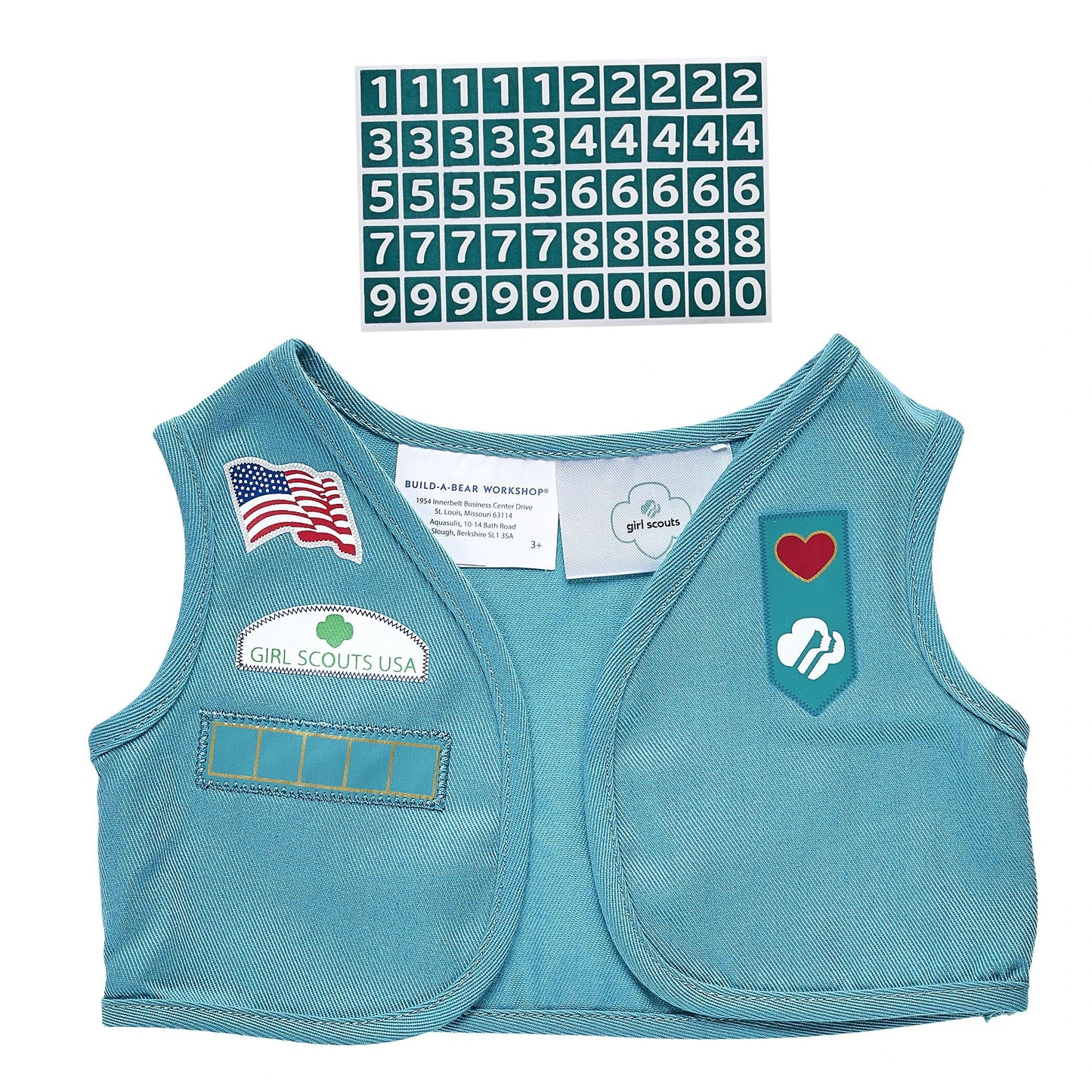 Girl Scout Junior Uniform Vest for Stuffed Animals | Build-A-Bear® - US 4554