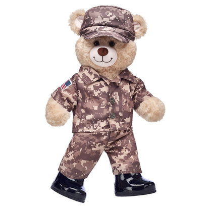 Happy Hugs Teddy Bear Khaki Camo Gift Set | Build-A-Bear® - US 1626