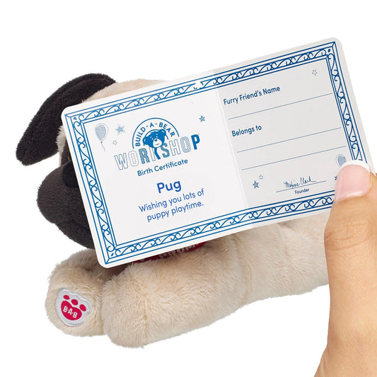 Build-A-Bear Mini Beans Promise Pets Pug Stuffed | BAB - US 3108