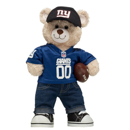 New York Giants Happy Hugs Teddy Bear Football Gift Set - US 8764
