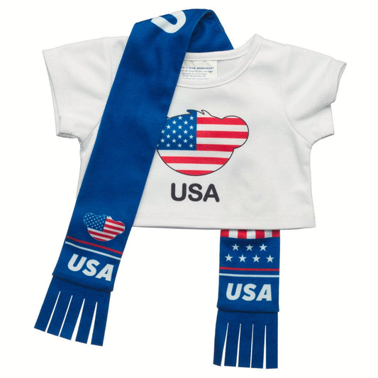 USA Scarf &amp; T-Shirt Set | Build-A-Bear - US 3218