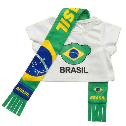 Brazil Scarf &amp; T-Shirt Set | Build-A-Bear - US 8249