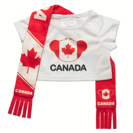 Canada Scarf &amp; T-Shirt Set | Build-A-Bear - US 1740
