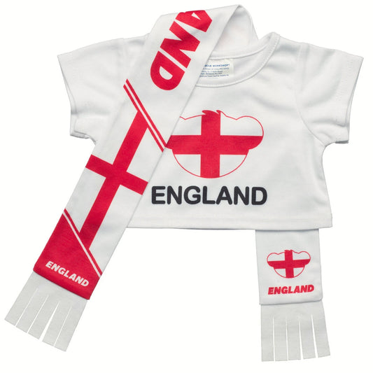 England Scarf &amp; T-Shirt Set | Build-A-Bear - US 7726