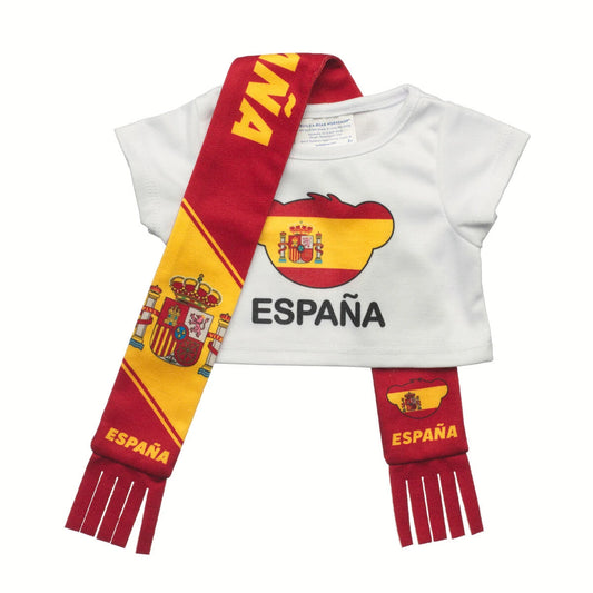 Spain Scarf &amp; T-Shirt Set | Build-A-Bear - US 8299