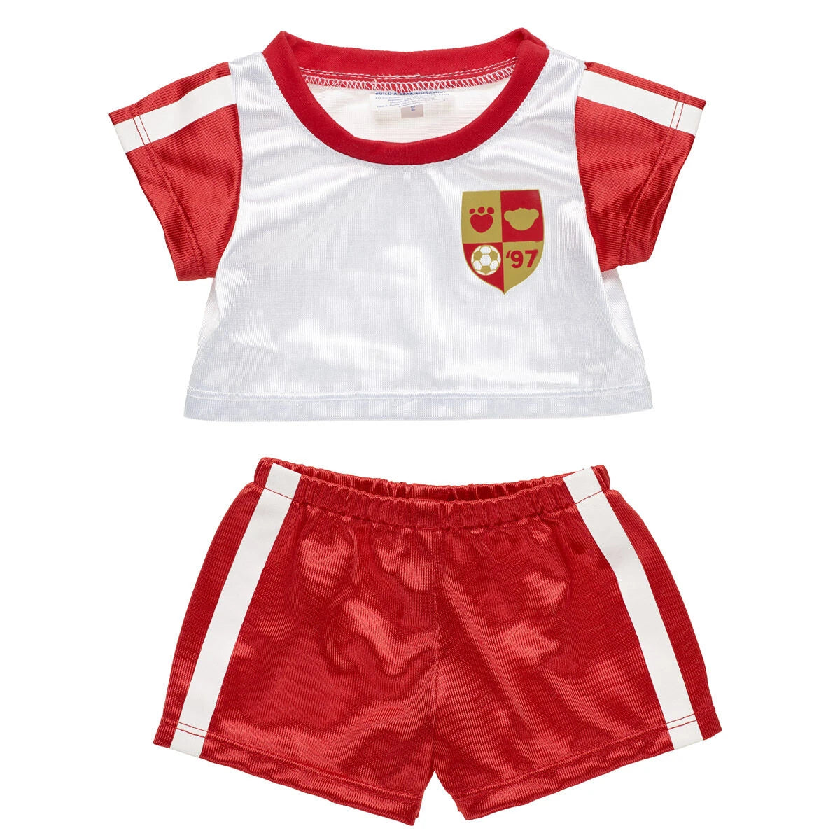 Let's Goal Bear Red Soccer Uniform Gift Set | Build-A-Bear - US 2518