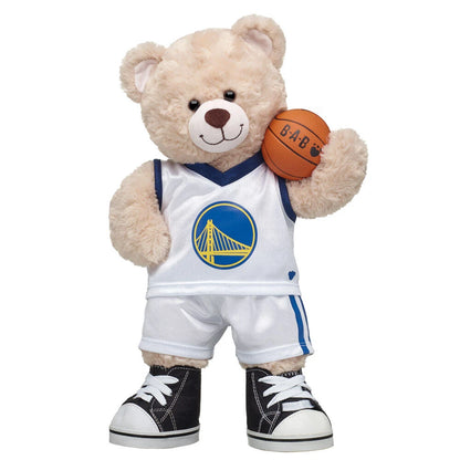 Golden State Warriors Happy Hugs Teddy Bear Basketball Gift Set | Build-A-Bear® - US 0183
