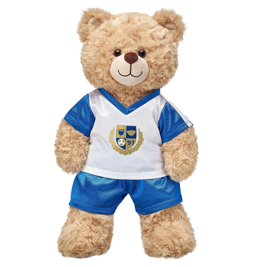 Blue &amp; White Soccer Uniform 2 pc. for Stuffed Animals | Build-A-Bear® - US 9449