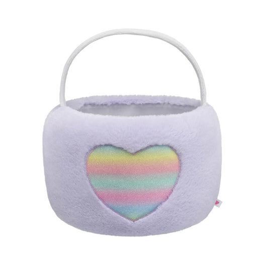 Purple Pastel Heart Easter Basket for Stuffed Animals | Build-A-Bear® - US 2174