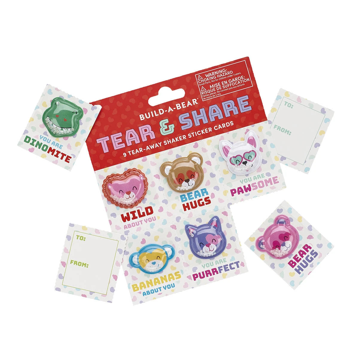 Valentine's Day Tear &amp; Share Sticker Set | Build-A-Bear® - US 9699