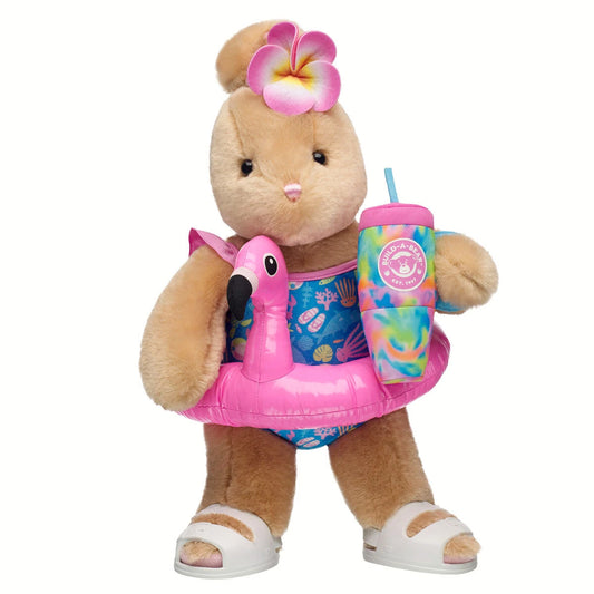 Pawlette Bunny Flamingo Floatie Gift Set | Build-A-Bear - US 9263