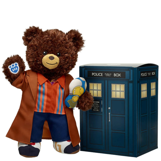 Doctor Who Teddy Bear Fifteenth Doctor Gift Set with TARDIS Gift Box | Build-A-Bear® - US 7793