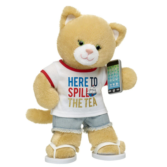 Jennifur Plush Cat Spill the Tea Gift Set - US 9132