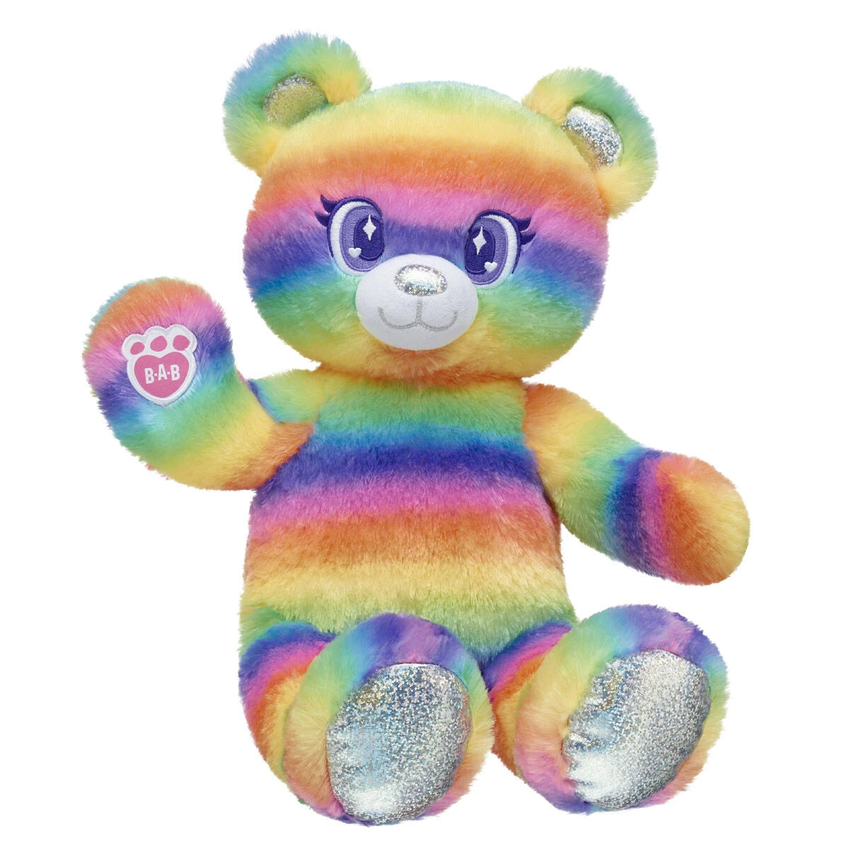 Rainbow Stripes Teddy Bear Leopard Print | Build-A-Bear - US 0797