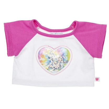 Tie-Dye Sequin Heart T-Shirt | Build-A-Bear - US 6214