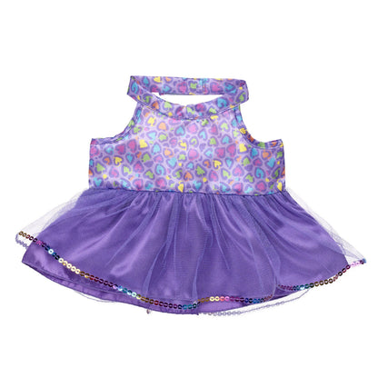Rainbow Leopard Print Dress | Build-A-Bear - US 7673
