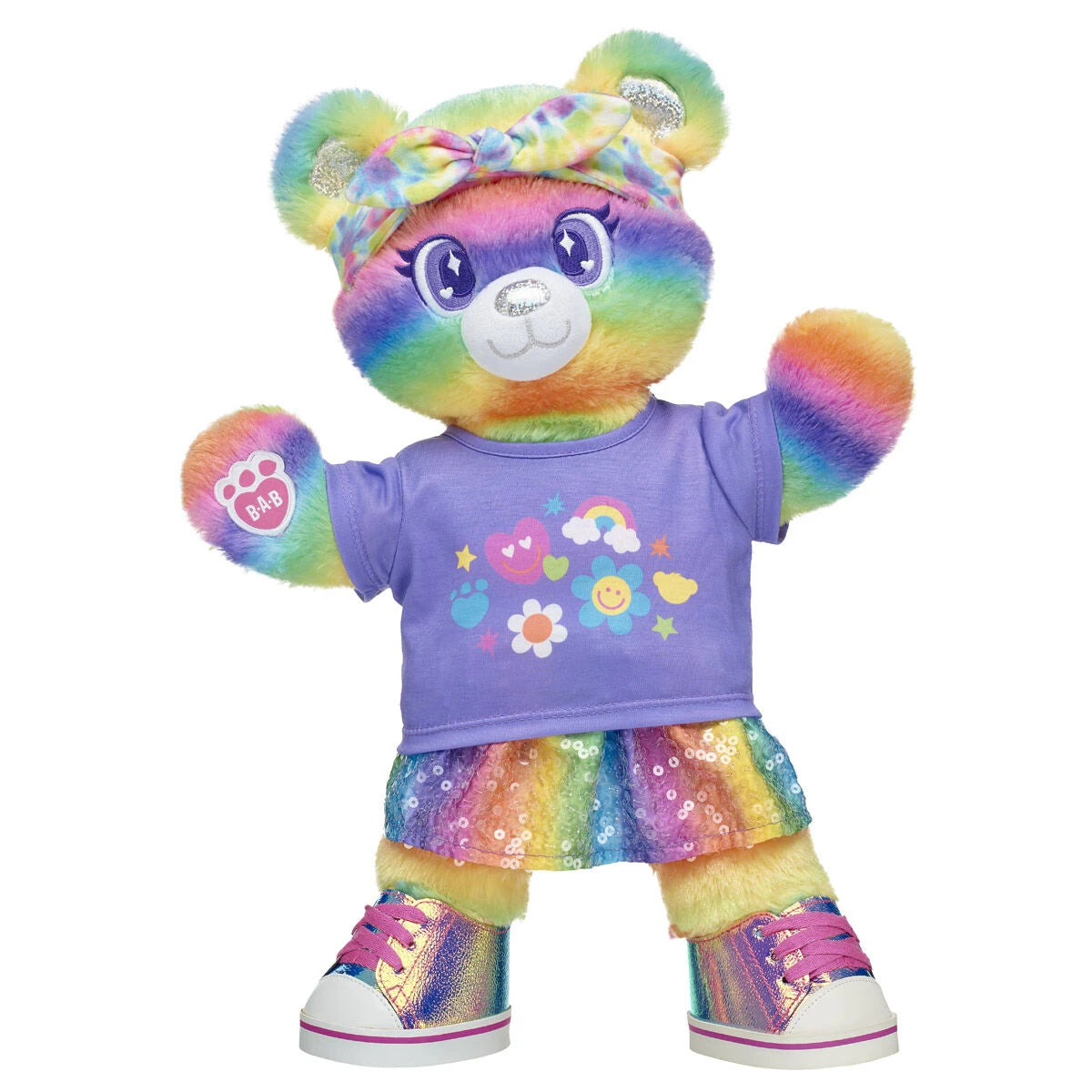 Rainbow Stripes Teddy Bear Gift Set | Build-A-Bear - US 5265