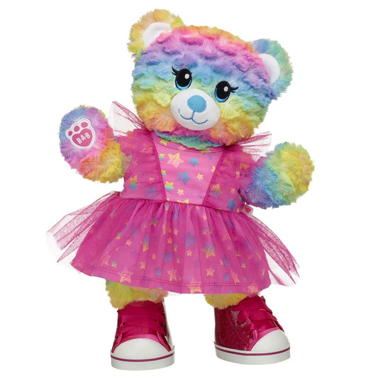 Rainbow Party Teddy Bear Star Dress Gift Set | Build-A-Bear® - US 4239