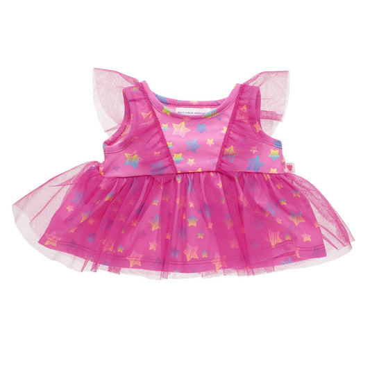 Pink Stars Tulle Sleeve Dress for Plush Toys | Build-A-Bear® - US 4220
