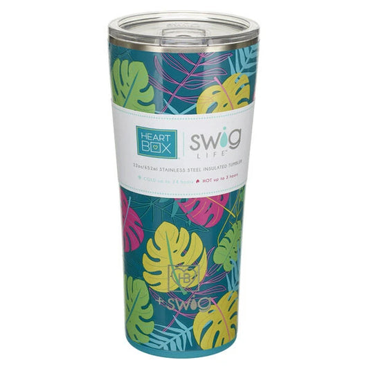 22 oz. Swig Life Palm Leaf Insulated Tumbler | Build-A-Bear® - US 4155