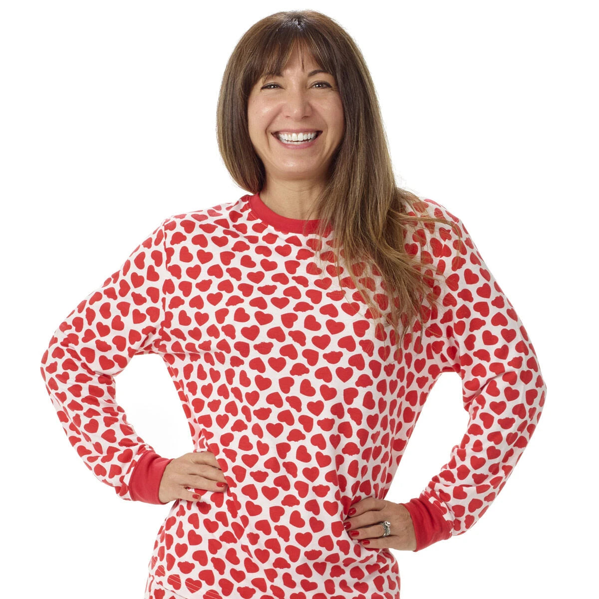 Build-A-Bear Pajama Shop™ Red Hearts PJ Top - Adult - US 8221