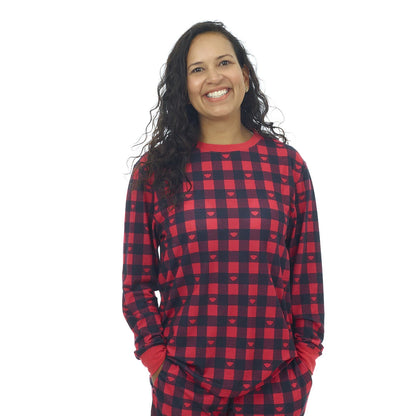 Build-A-Bear Pajama Shop™ Buffalo Check Top - Adult - US 5258